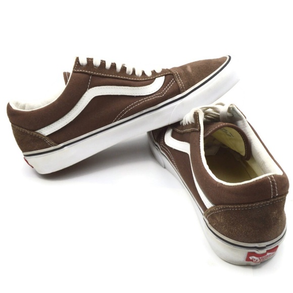 Vans Old Skool Skate Shoes Rain Drum Men Size 10 Brown Canvas & Suede Sneakers - Picture 4 of 9